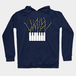 Piano Keybords Flowering Hoodie